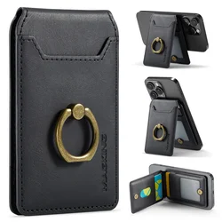 Compatible with MagSafe Wallet Magnetic Lightweight Phone Stand Adjustable Leather Card Holder for iPhone 16/15/14/13/12 Series