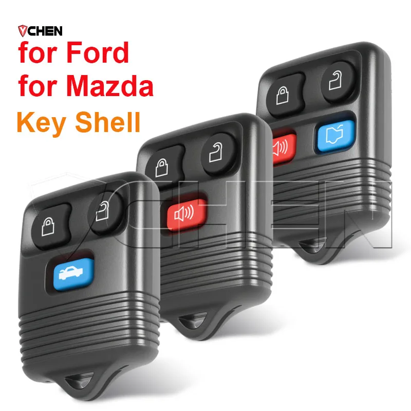 For Ford F-150 Focus F250 F350 Escape E250 Explorer Ranger Remote Key Case Shell for Mazda Housing Cover 3/4 BTN Transmitter Box