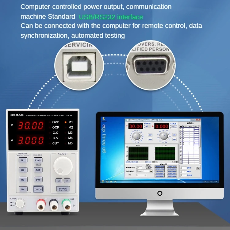 

KORAD KD3003D Smart DC Supply KA3003D 30V 3A, Panel Lock, Software Calibration