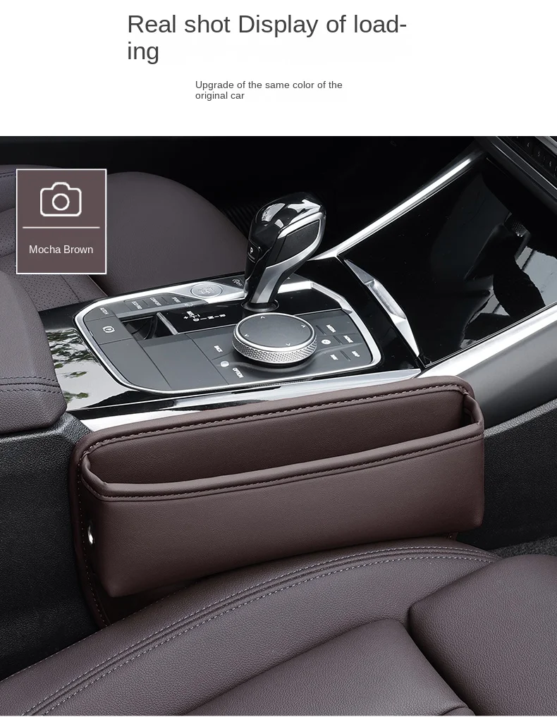 

Car Seat Side Crevice Storage Pocket Box For Hyundai Ix25 IX35 Key Card Phone Reserved Charging Cable Hole Organizer Accessories