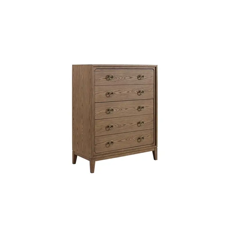 

5-Drawer Dresser in Latte Finish - Modern Storage Solution for Bedroom or Living Room, Versatile Design and Durable Build,