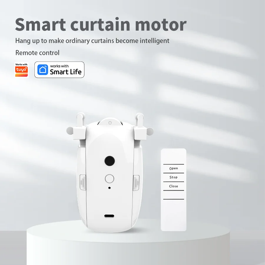 Tuya Smart For Home Curtain Opener Electronic Rome T/U Track Curtain Motor Robot Remote Button Control Automatic Curtain Opener