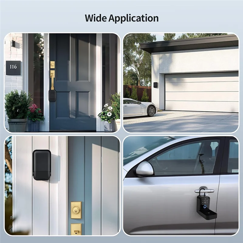 

Best Pick Smart Key Lock Box, Bluetooth Lock Box With Fingerprint & Passcode & Access Card & Manual Key & APP Control, Fingerpri