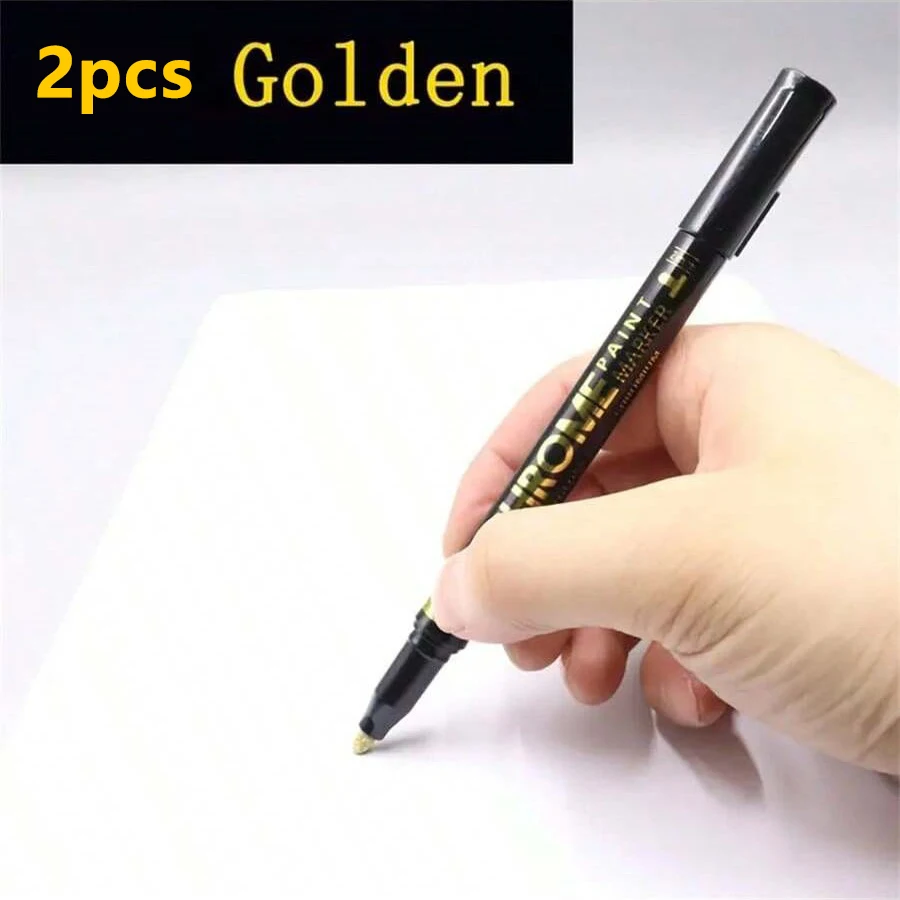 2er-Pack Flüssigspiegelmarker – Chrom-Gold und Silber Reflektierende Farbe, Geeignet für DIY-Automodellbau, Kunsthandwerk, Steine – Detail 12