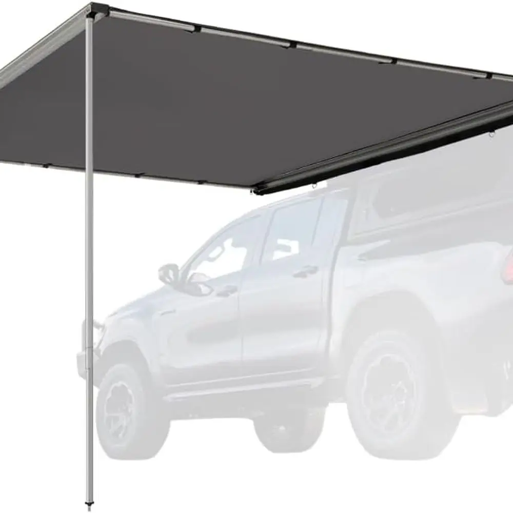 

Автомобильный тент 6,6 x 8,2 фута — багажник на крышу, выдвижной боковой тент 54 фута2, солнцезащитный козырек UPF50 +, защита от атмосферных воздействий для кемпинга, автомобиля, внедорожника, грузовика, фургона