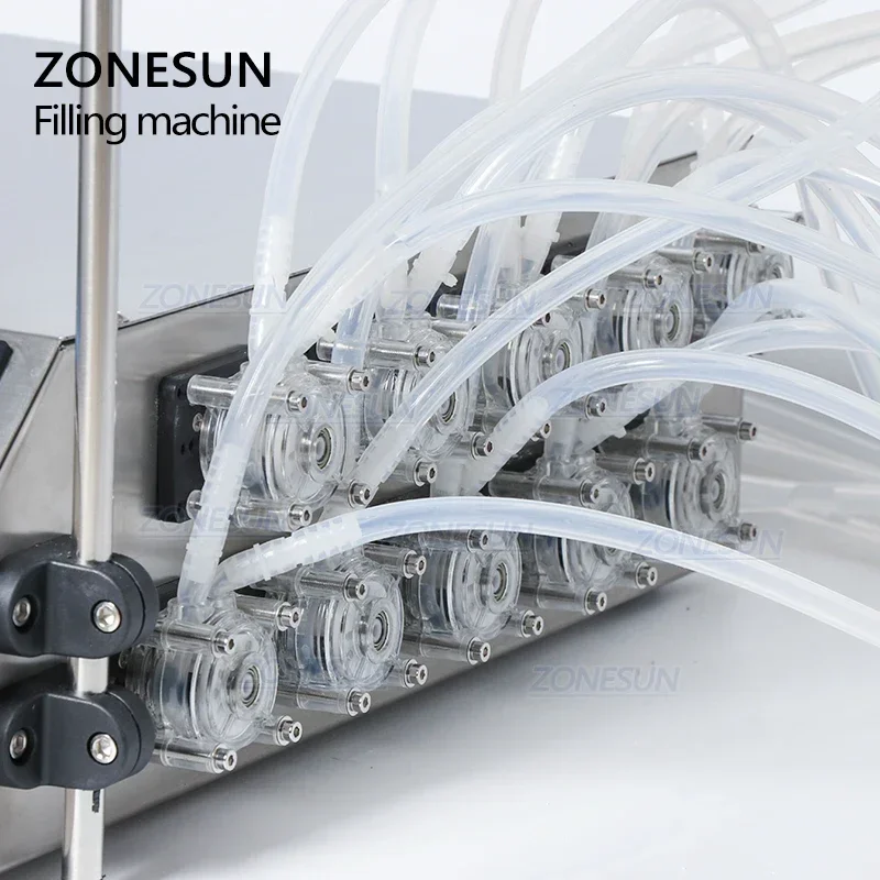 ZONESUN 10 Têtes Flcopropriété De sexuellement Oral Liquide Machine De Remplissage Électrique Numérique Pompe Remplisseur 50ml Petite Bouteille ZS-YTPP10