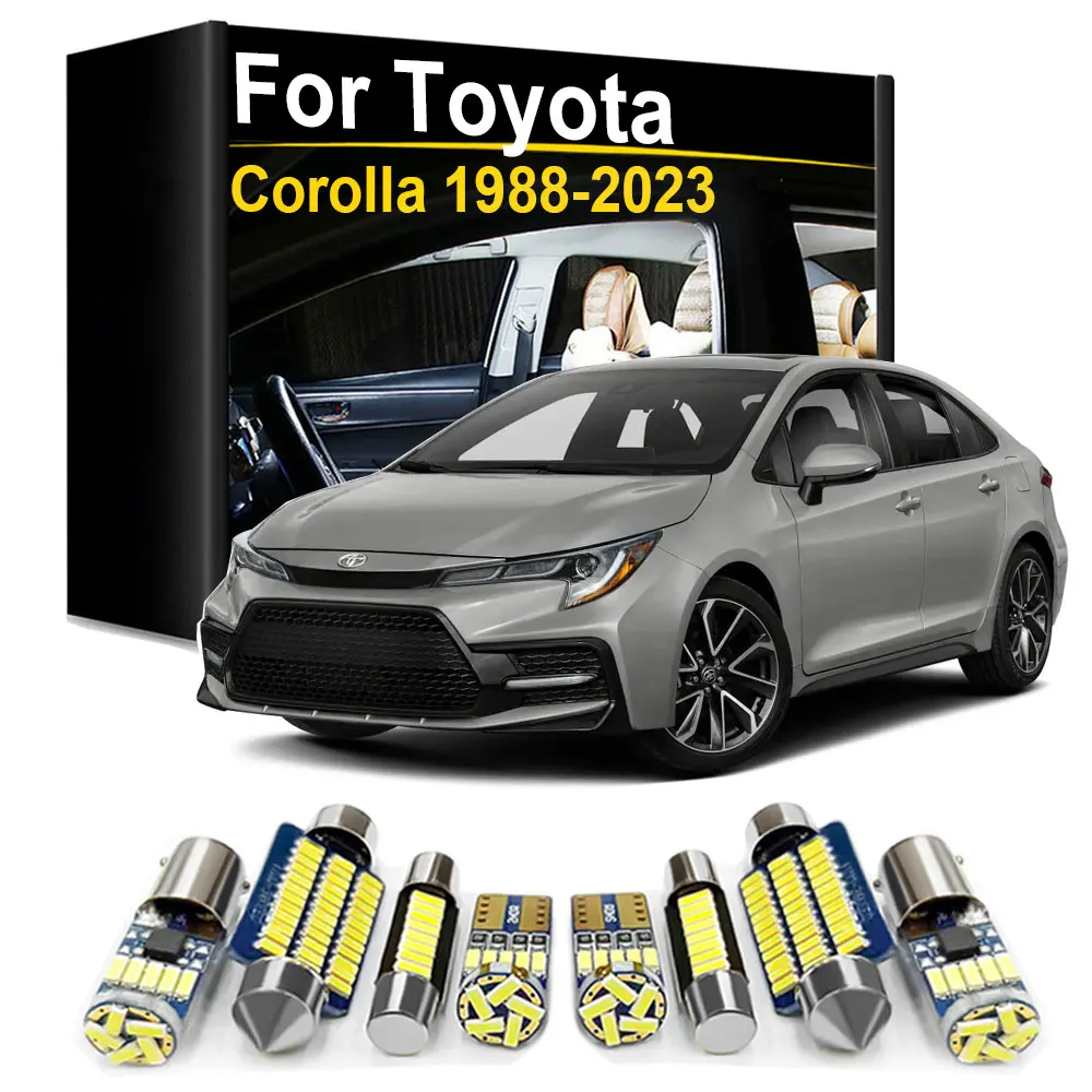 Kit de Bombillas LED para Techo Interior, Lectura de Mapas y Maletero para Toyota Corolla 1988-2015 2016 2018 2019 2020 2021 2022 2023 Accesorios