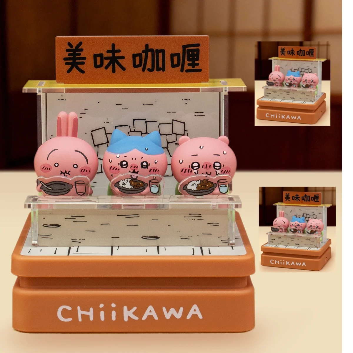 

Chiikawa Anime Combination Scene Handmade Seal Car Desktop Doll Ornament Toy Accessories Birthday Gift Halloween