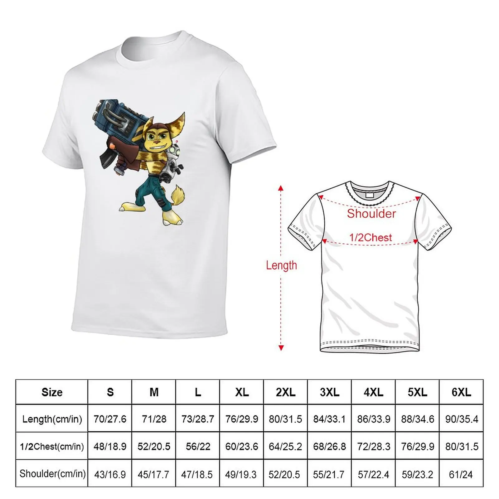 Ratchet and Clank 2002 R.Y.N.O T-Shirt t shirts cotton 100% man t shirt summer t shirts for man pack white T-Shirt