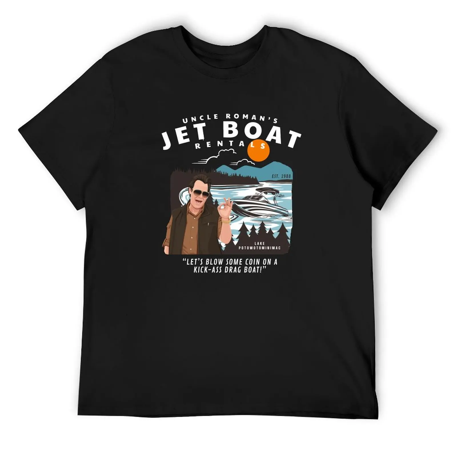 Uncle Roman's Jet Boat Rentals - Est. 1988 T-Shirt summer clothes boys whites t shirts for men cotton