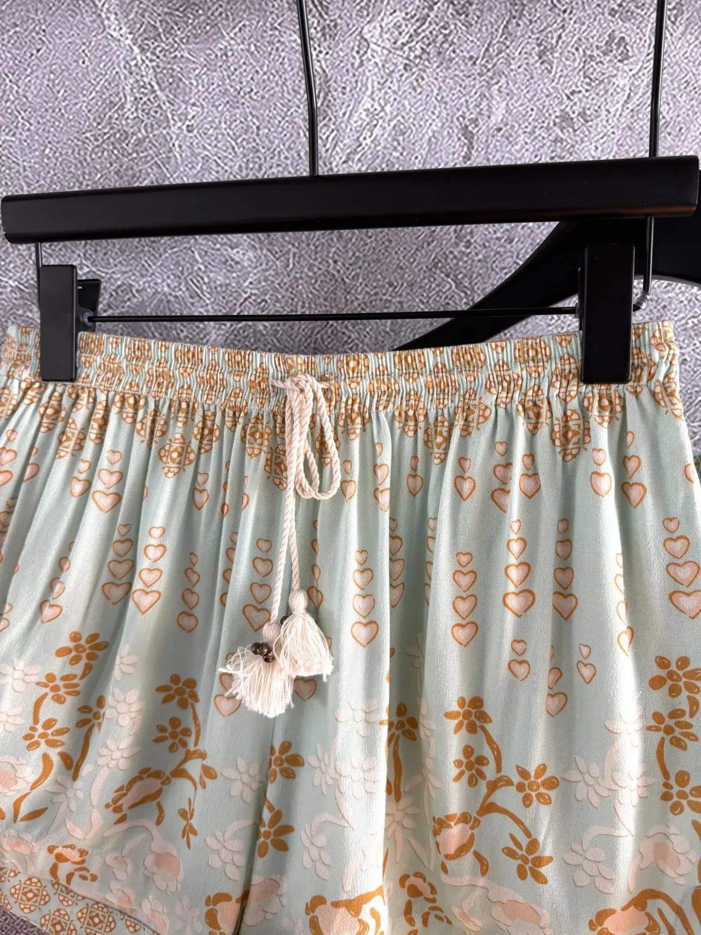 2025 جديد إمرأة ريترو طباعة مجموعة مائل الرقبة فانوس كم قميص + مرونة الخصر السراويل البوهيمي نمط البدلة