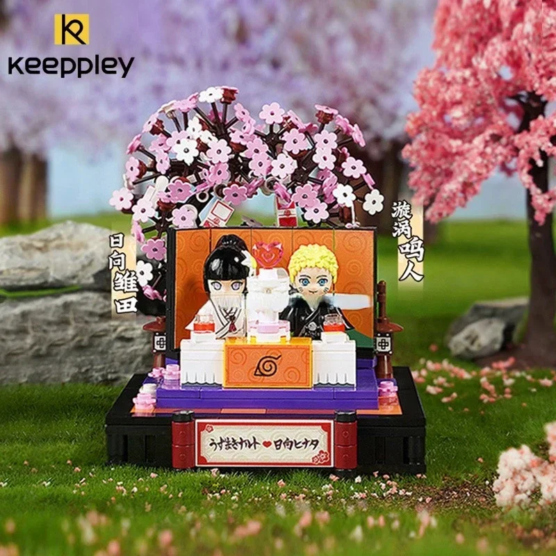 Keeppley-Naruto Building Blocks para Crianças, Cena Anime Bonito, Brinquedos de Montagem, Surpresa Criativa, Presentes de Aniversário