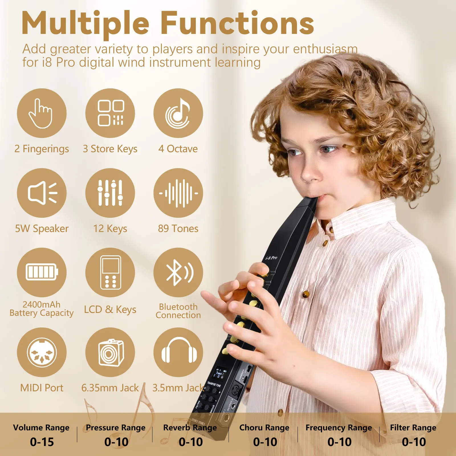 Original brand newminiature electric blowpipe  electronic saxophone flute digital wind instrument