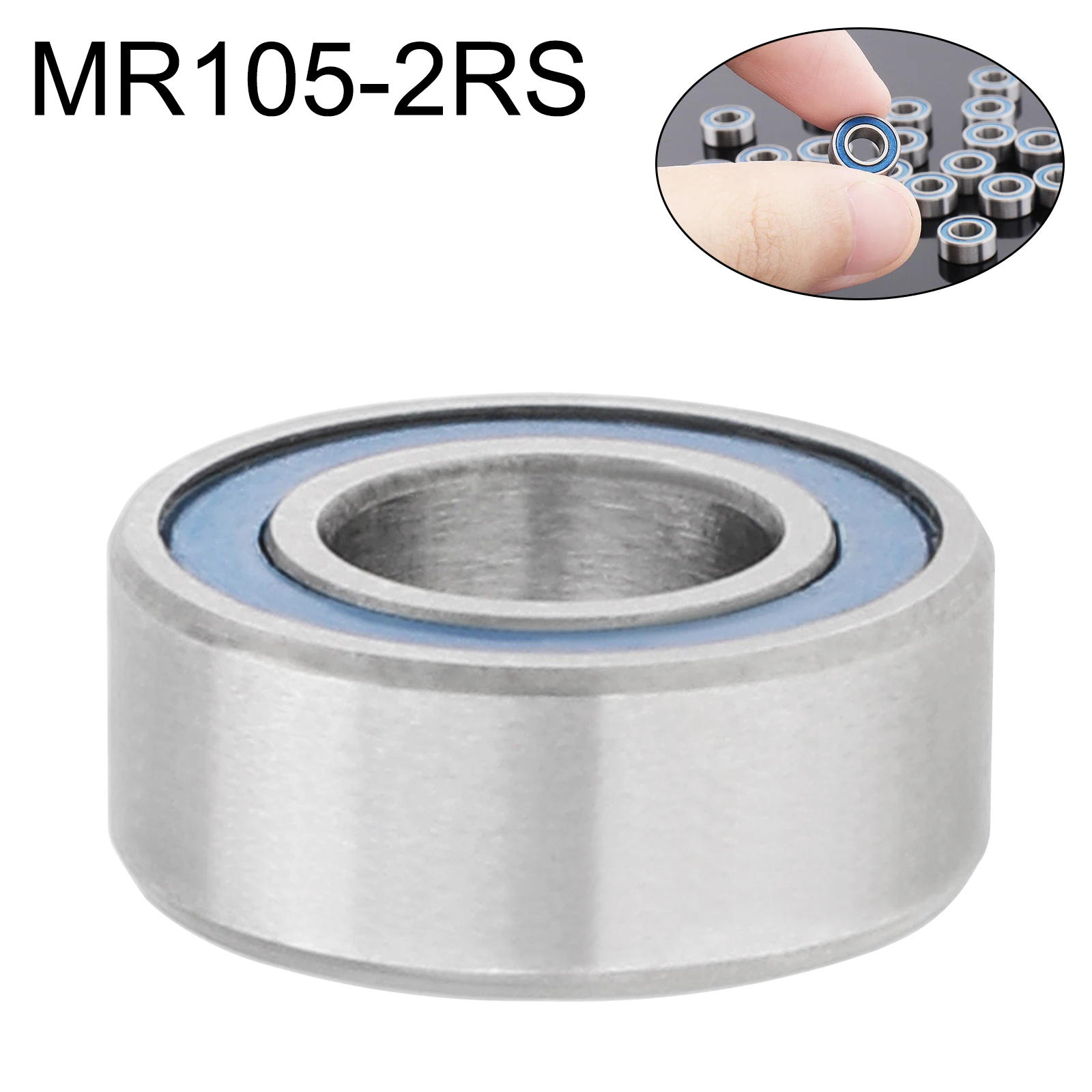 MR105-2RS Double Blue Rubber Sealed Deep Groove Ball Bearing 5X10X4mm for Electric Tools, Mechanical Equipment