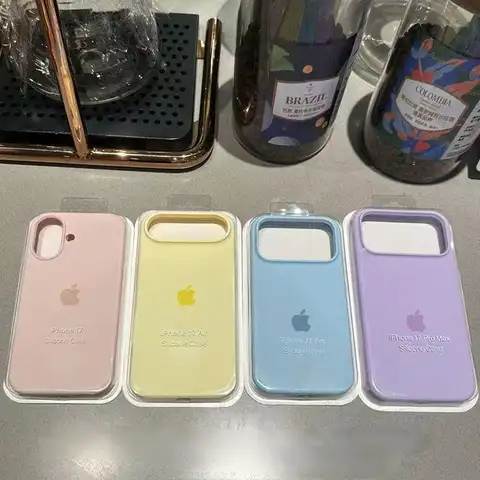Apple Lyxigt Original Silikonskal till iPhone 16 13 14 15 17ProMax Heltäckande Officia 13 14 15 16 17Pro Max iPhoneskal 10 best sales iPhone 15 Pro-skal - №2