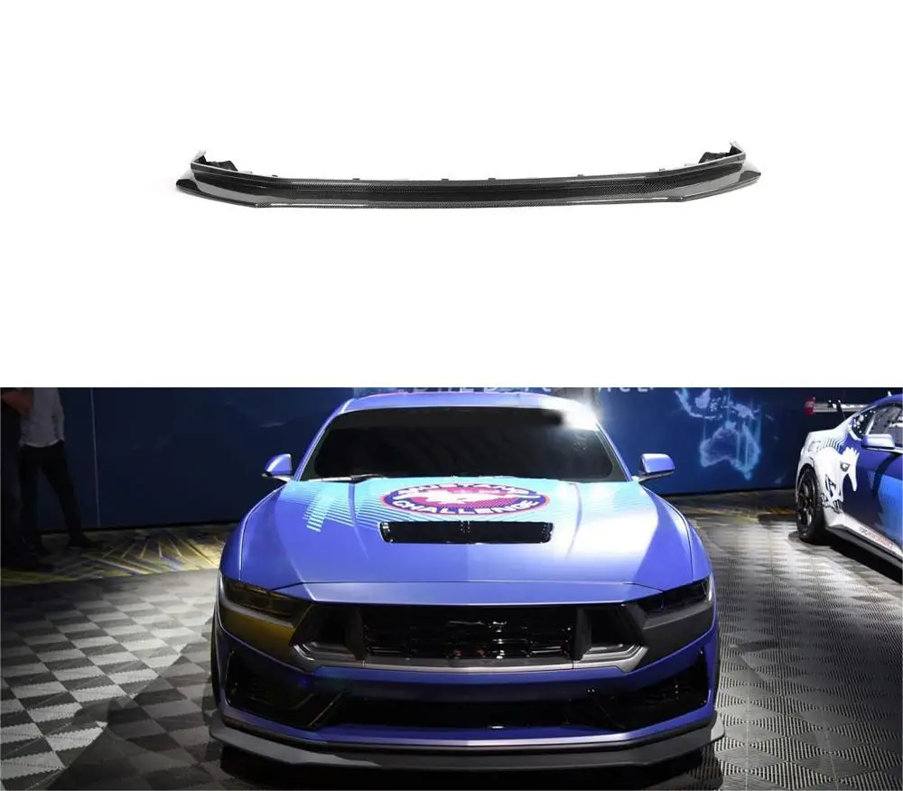 Mustang Carbon Fiber Car Front Bumper lip for Ford Mustang Dark Horse 2024