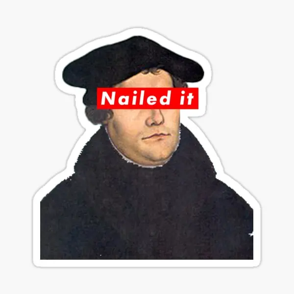 Martin Luther Nailed It  5PCS Stickers for Stickers Cute Car Decor  Laptop Room Kid Art Wall Home Print Cartoon Living Room