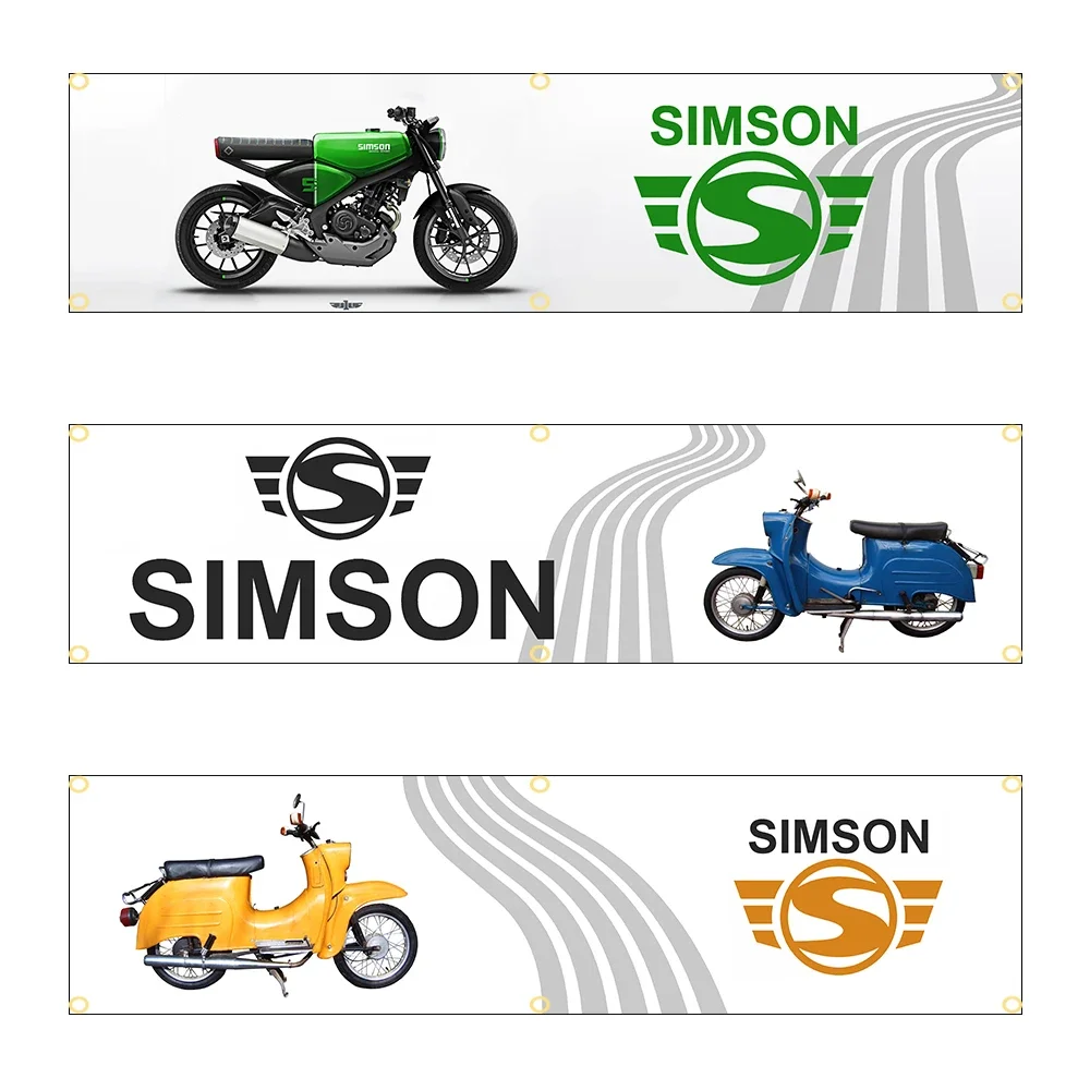 SIMSON-cartel de poliéster impreso para decoración, tapiz de 60x240cm, para garaje o exterior