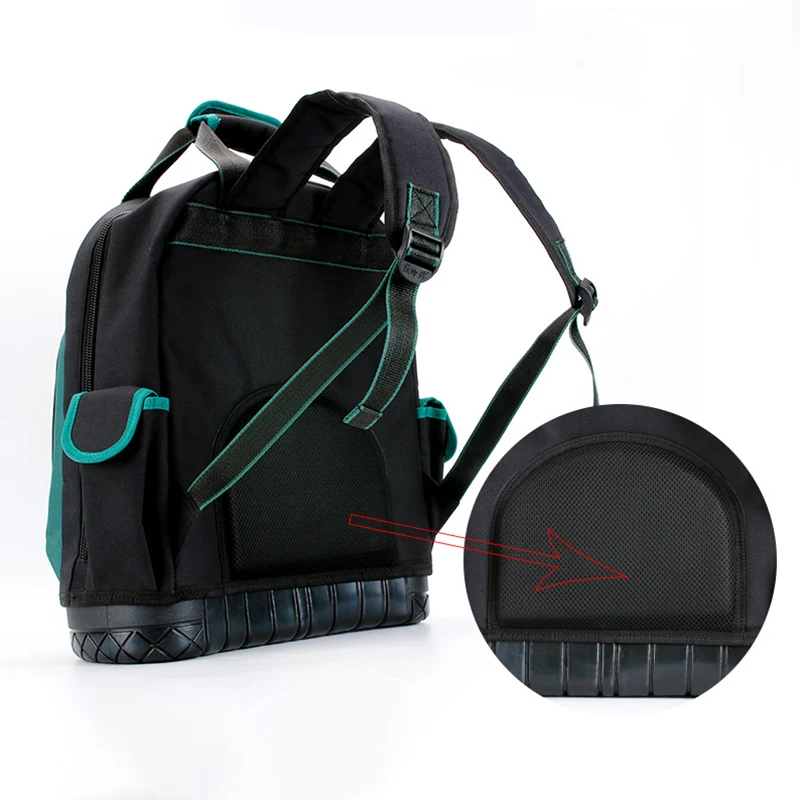 Professional Tool Bag Electrician Multifunctional Complete Toolkit Maintenance Worker Breathable Backpack Oxford Wear Resistant