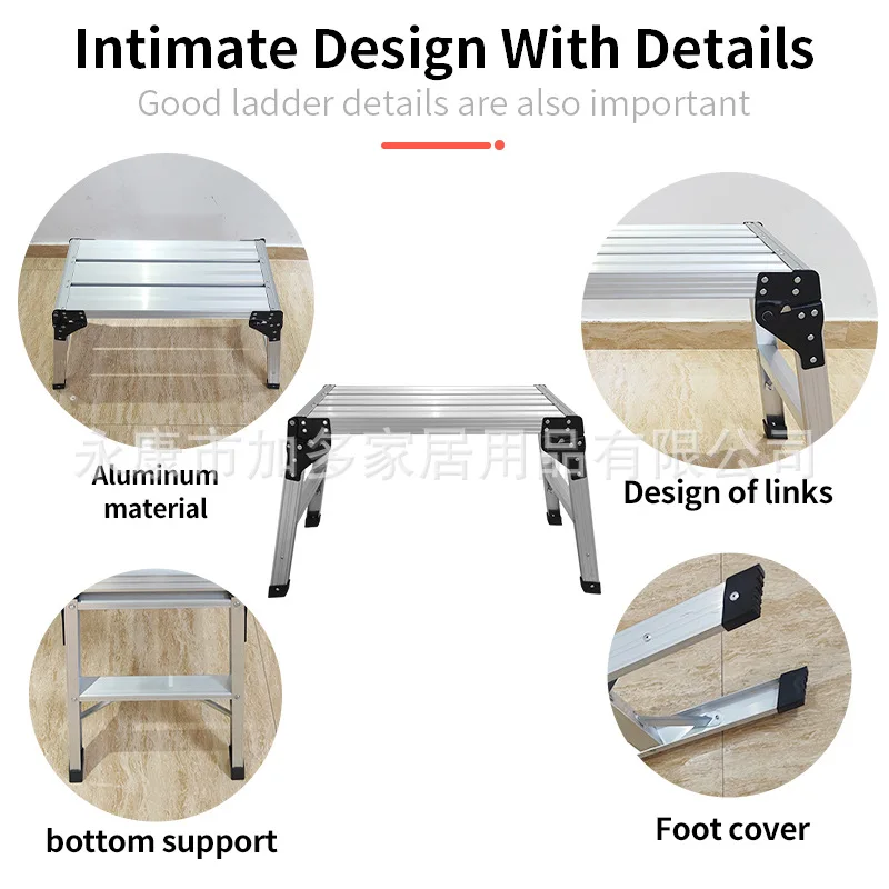 Aluminum alloy car wash table 76x30cm height 50cm foldable household stool