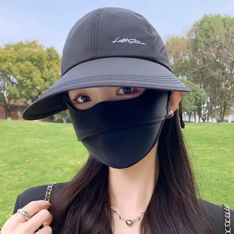 2026 New Oversized Brim Sunscreen Hat Women Men Outdoor Baseball Cap Quick-Drying Duckbill Open Top