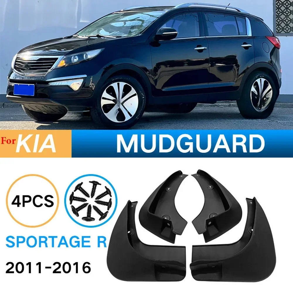 Front+Rear Car Mudflaps Splash Guards Front Rear Mudguards Fenders Accessories For Kia Sportage R 2011 2012 2013 2014 2015 2016