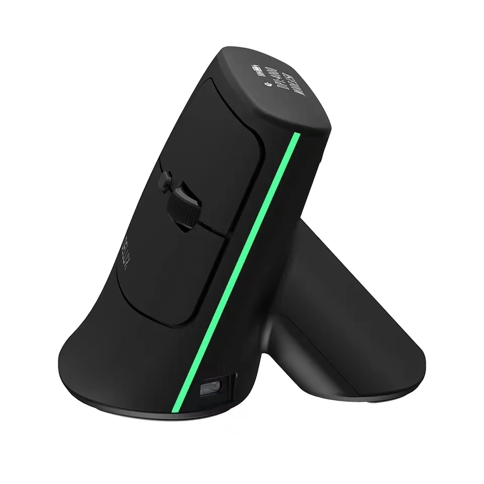 

Delux MV6 Vertical Ergonomic Wireless Mouse 2.4G Bluetooth Mice OLED Screen 4000DPI Rechargeable 1000mA For Computer