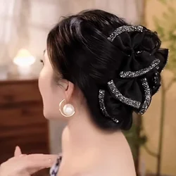 Female Exquisite Accessories New Headwear Sweet Bowknot Decorate Hair Claws Spring Fall Shark Hair Clip Women Party Hairpins
