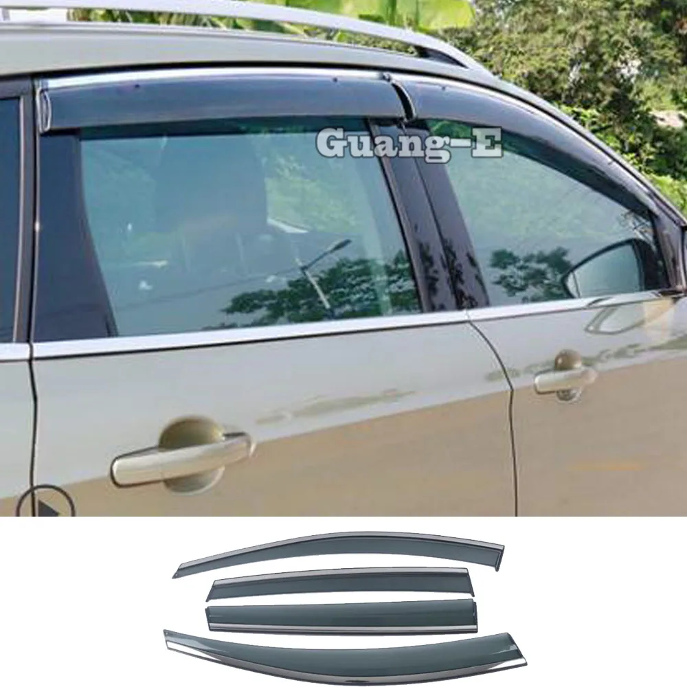 

Car Cover Plastic Window Glass Wind Visor Rain/Sun Guard Vent Frame Lamp 4pcs For Ford Kuga Escape 2013 2014 2015 2016