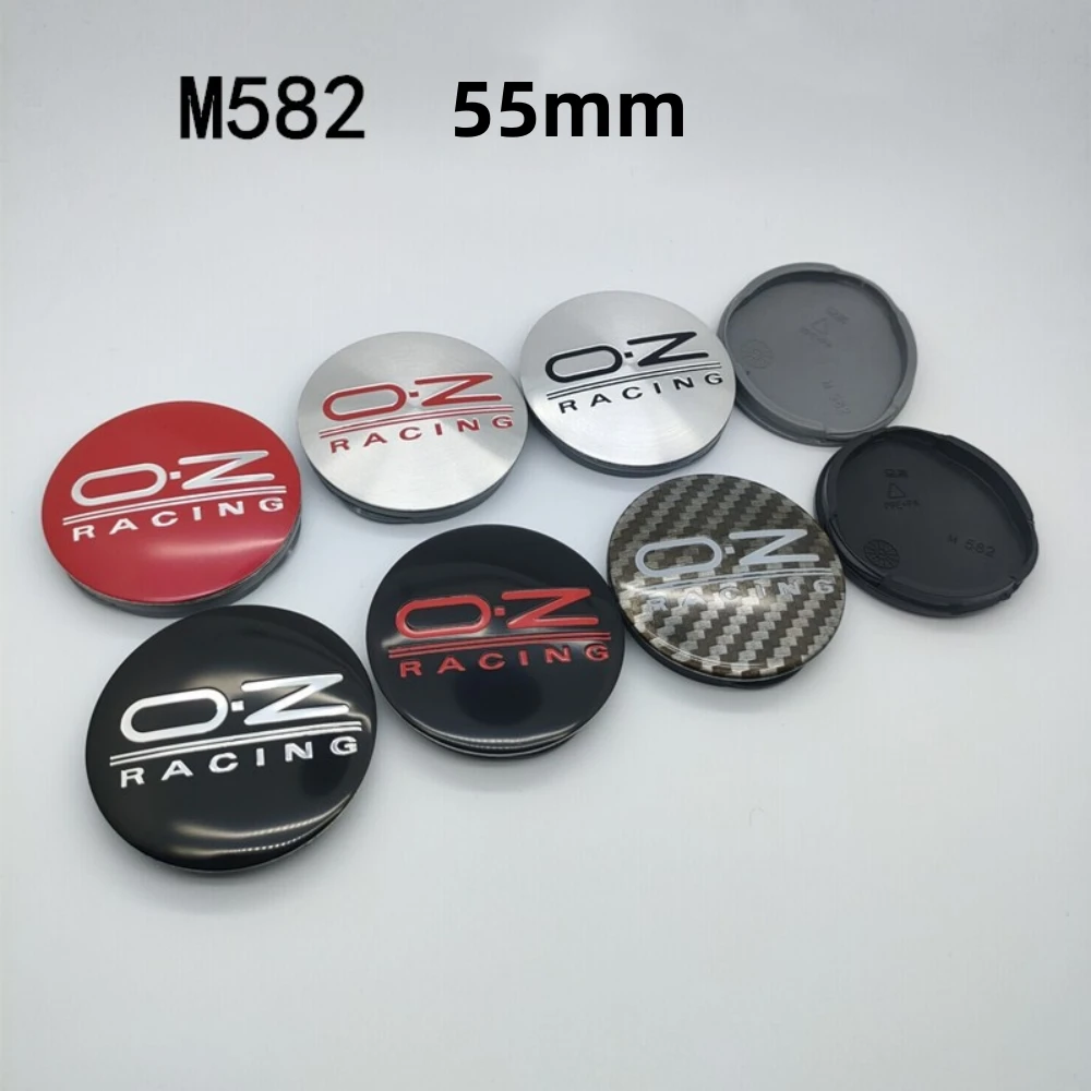 4pcs 55mm M582 Car Wheel Caps With O.Z OZ Racing Sport Emblem Logo Rim Hub caps Cover Badge Styling Accessories For VW Golf Polo