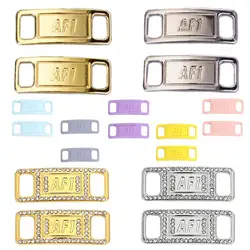 Combination AF1 Diamond Shoe Charms Fashion Laces Buckle Quality Metal Shoelaces Decorations Chapa Air Force one Shoe Accessorie