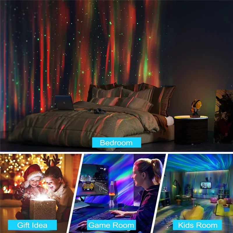 AS60-Galaxy Projector Starry Nebula LED Lamp Projector With Remote Timed For Kids Room Decor