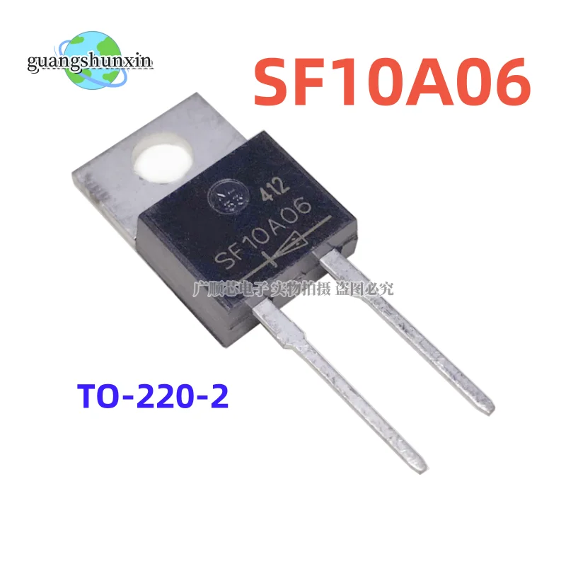 10PCS productos usados originales SF10A06 ER1006 DSE1006 10A 600V diodo de recuperación rápida