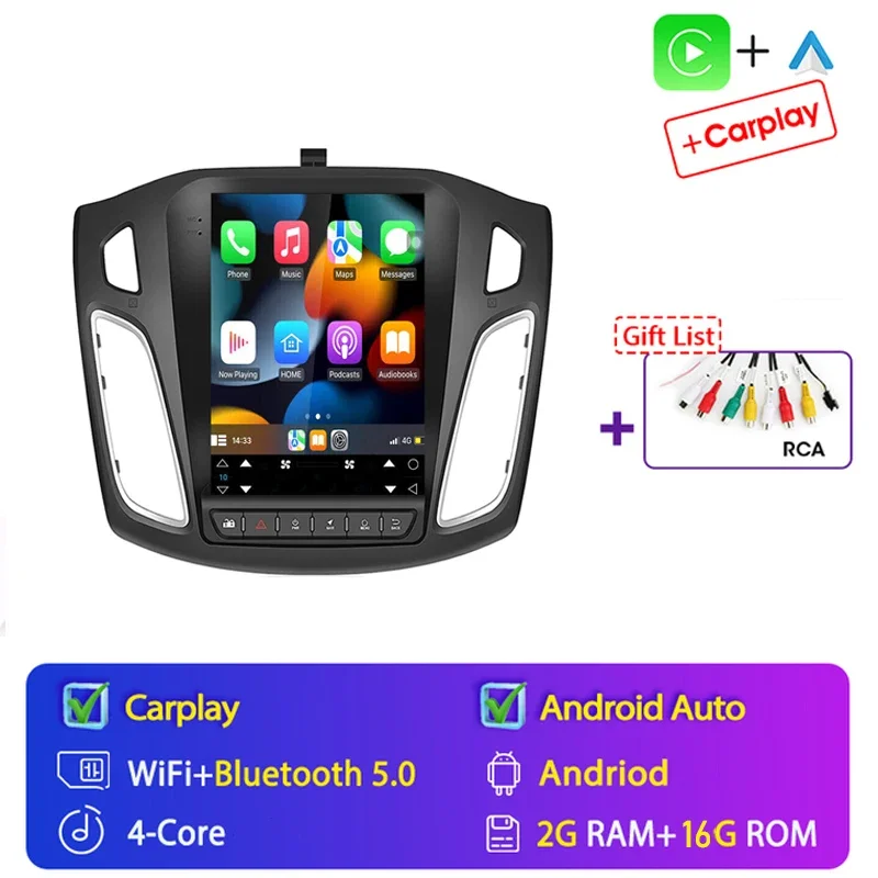 4G + WIFI Android 15 Stereo Voor Ford Focus 3 MK 3 2011-2017 2018 Auto Radio Multimedia Speler GPS 2din Carplay Auto DVD WIFI