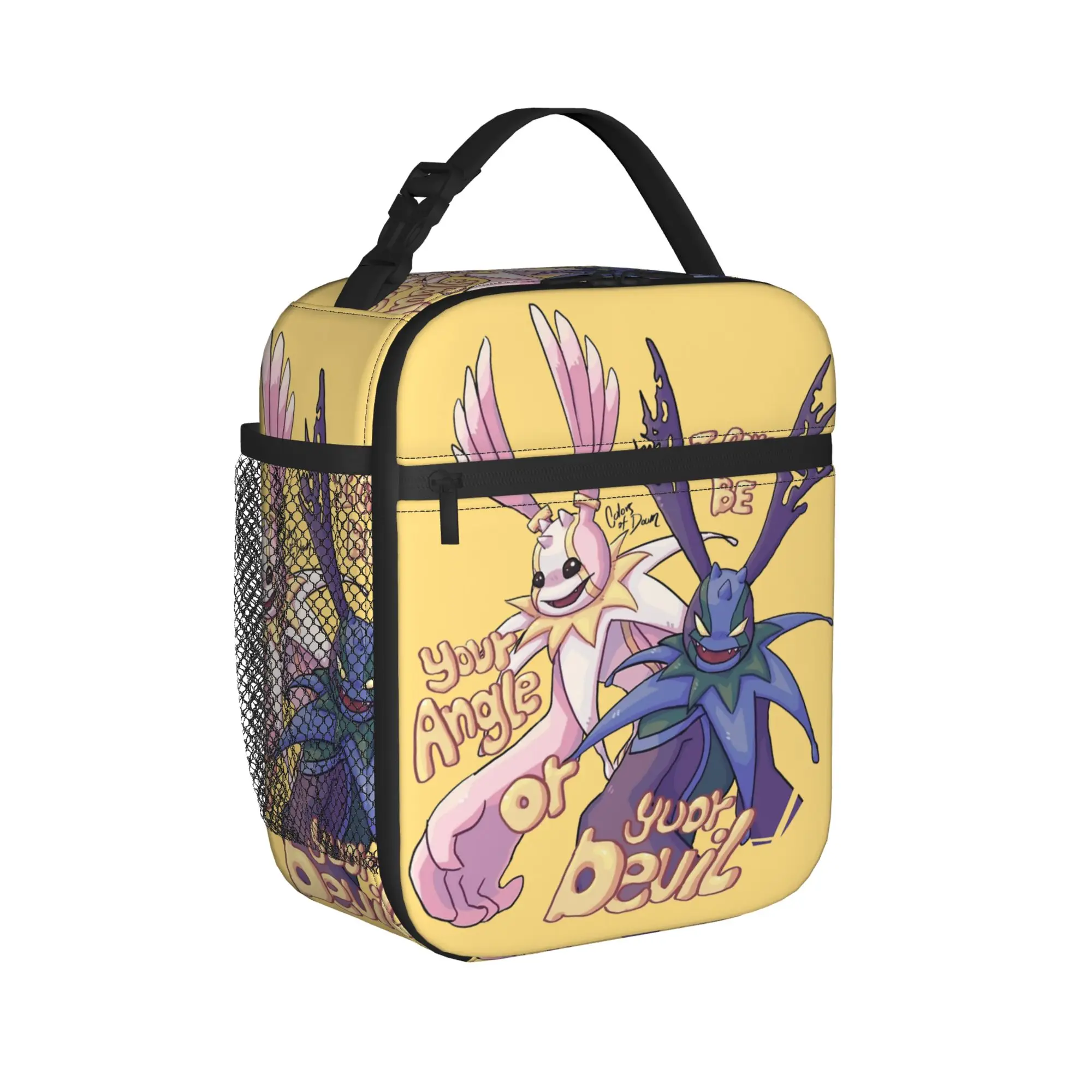 Digimon Insulated Lunch Bags Your Angle or Yuor Devil Cherubimon Meal Container Thermal Bag Tote Lunch Box Food Storage Bags