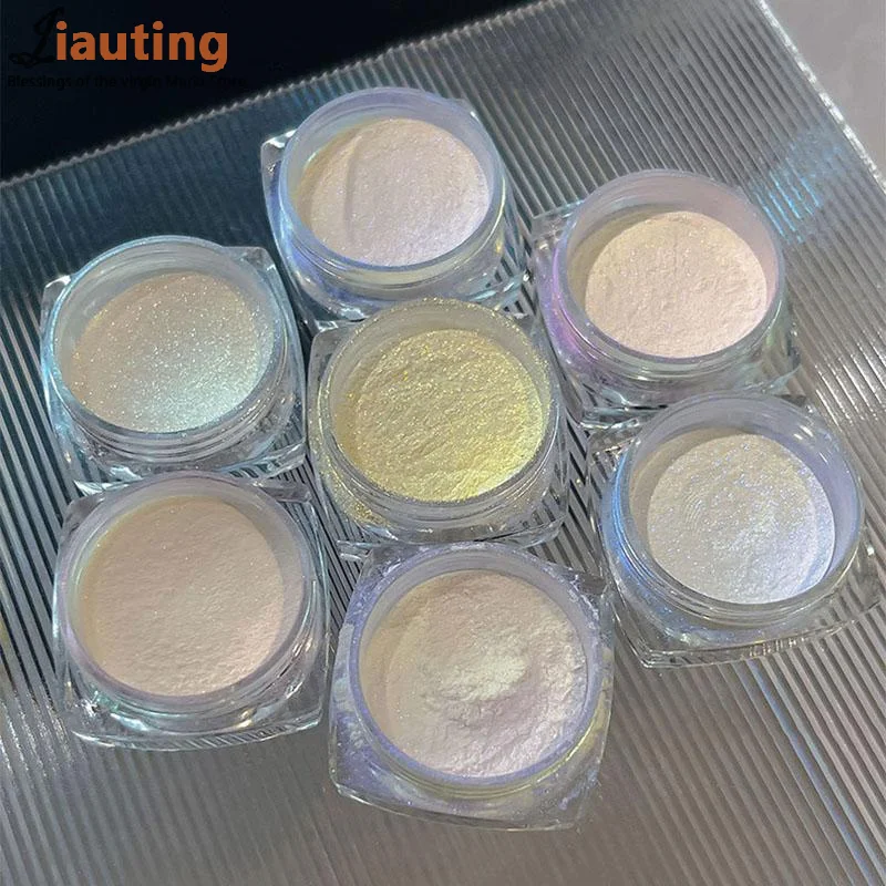 문라이트 펄 매직 미러 파우더 오로라 네일 파우더 글리터 더스트 크롬 네일 아트 데코레이션 페인팅 도구 매니큐어 살롱 DIY