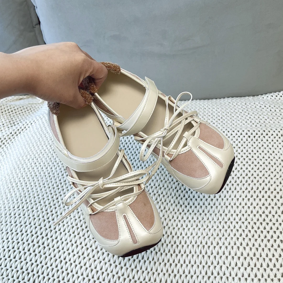 

Туфли-лифты с перекрестным ремешком Magic Tape, женские туфли Мэри Джейн из воловьей кожи 5 см, итальянское мастерство, ретро, с квадратным носком, легкий роскошный подарок