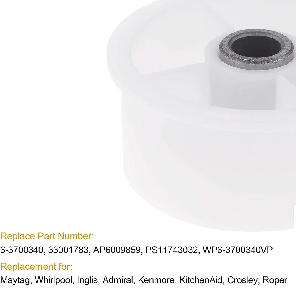 6-3700340 Dryer Idler Pulley Compatible with Whirlpool Maytag Crosley Dryer WP6-3700340VP 33001783 AP6009859 PS11743032