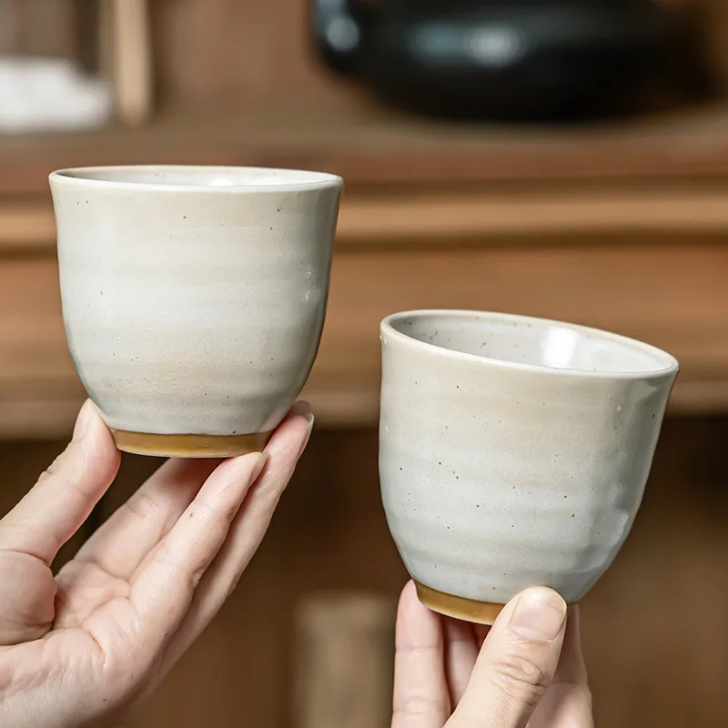 Vintage Ceramic Mug Handleless Cup for Home Office Restaurant Durable Tea Coffee Cup