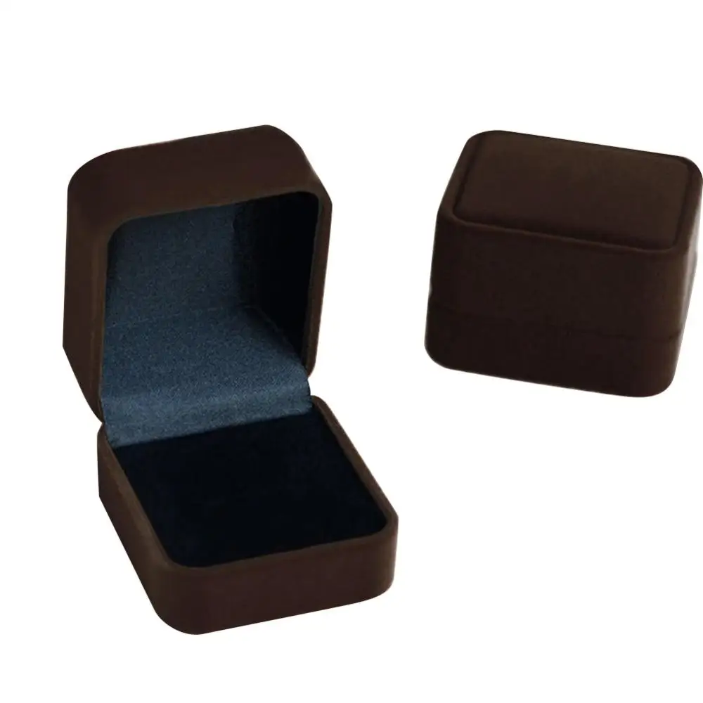 Dropshipping!! Jewelry Earring Ring Display Storage Organizer Square Lid Open Box Case Gift