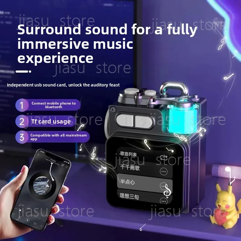 

Touch Screen Wireless Bluetooth Speaker TF Card Supported High Sound Quality Mini Portable Outdoor MP3 Speaker with Subwoofer