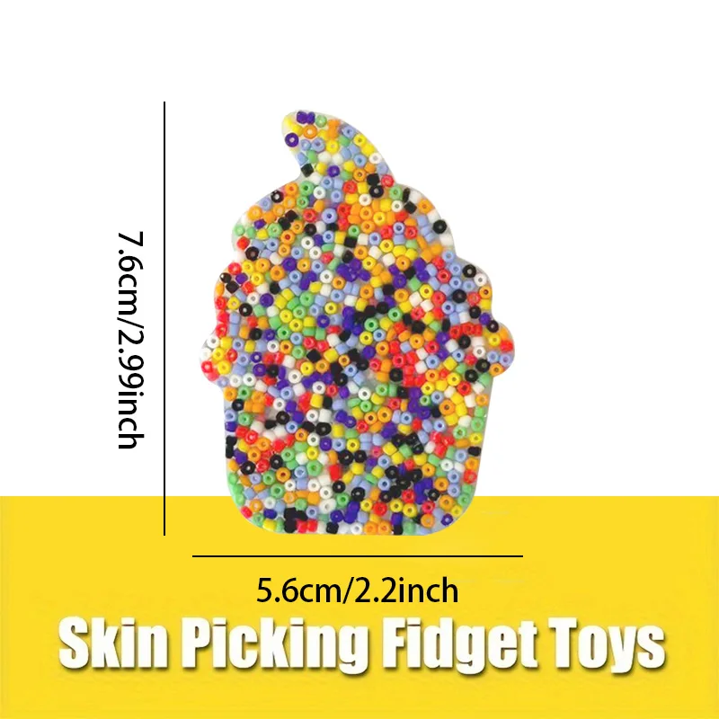 나비/아이스크림 스팽글 피부 긁기 장난감 스퀴시 실리콘 감각 완화 항불안 장난감