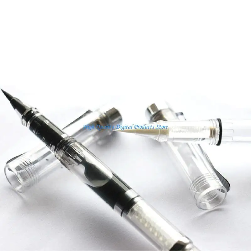 U2JE Fountain Pen-like Brush Clear Pen Barrel Refillable Pen for Signature Practicing
