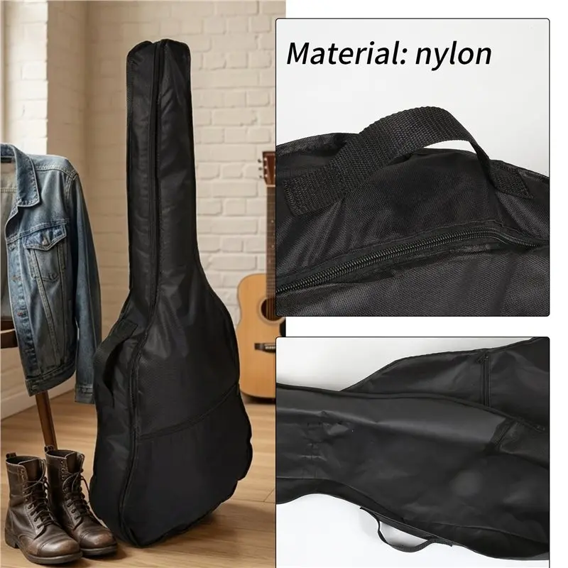 A89E-Acoustic Guitar Bag Guitar Bag With Back Hanger Loop For 41Inch Acoustic Guitar Electric Guitar Bass Classical Guitar