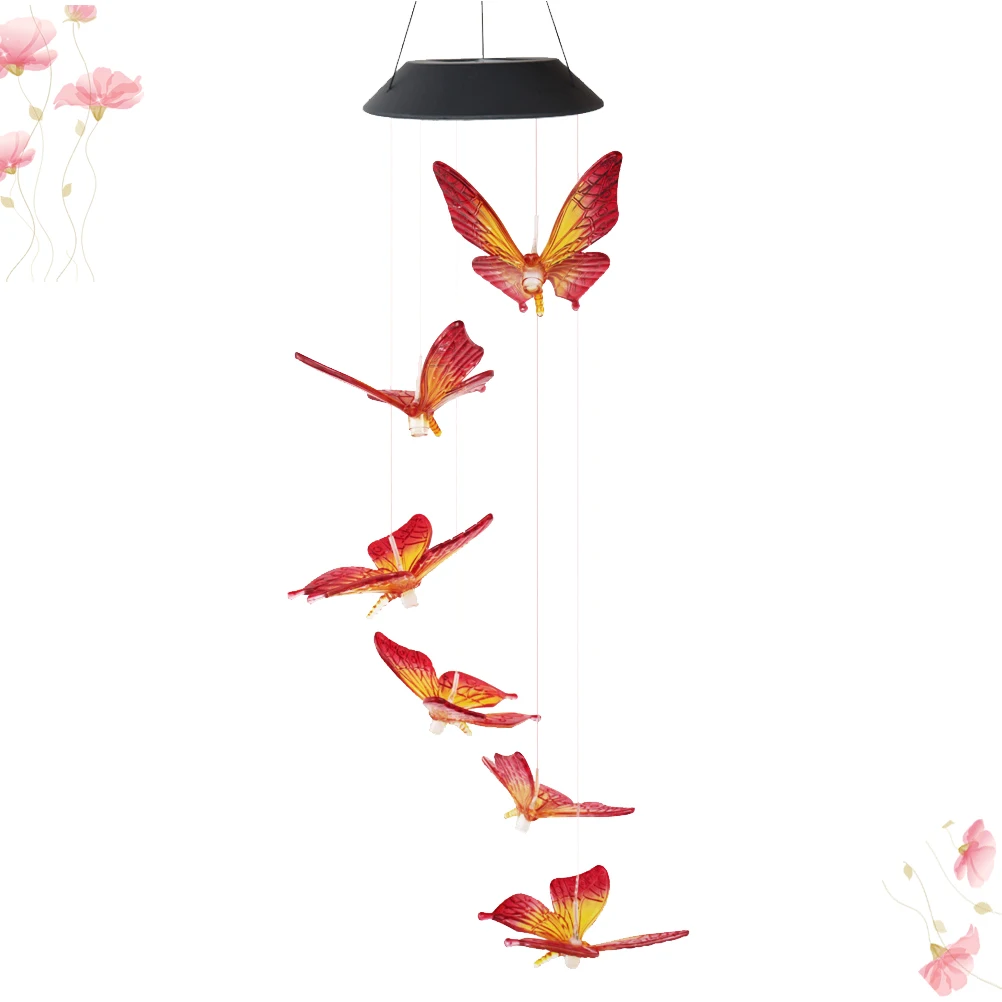 

Solar Wind Chime Light Colorful LED Garden Ball Lamp Decoration Outdoor Powered Glow Night Sensor Charging Beautiful Yard