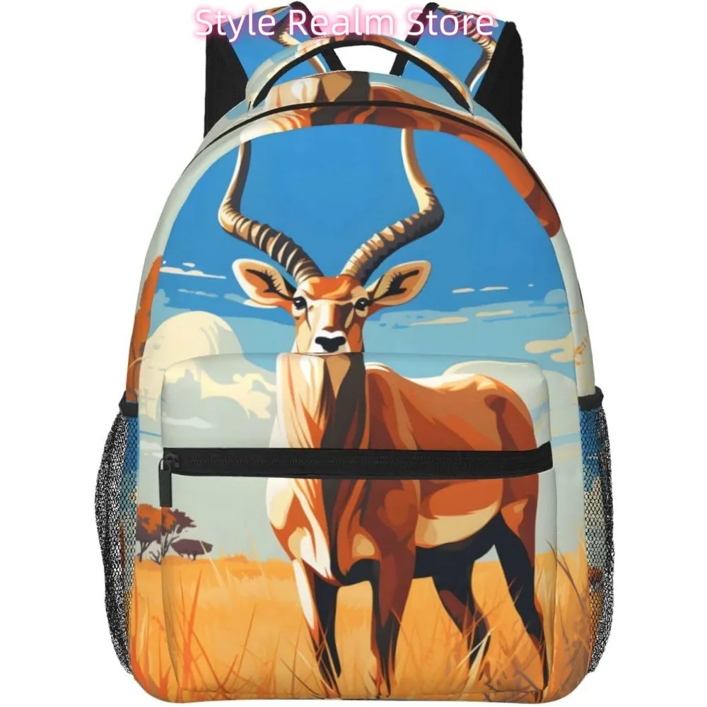 

Сумка для ноутбука «Снова в школу», легкий рюкзак для ноутбука с милым оленем, легкий многоцелевой дорожный повседневный рюкзак унисекс Co