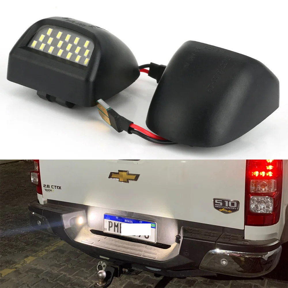 2pcs Led Car License Plate Light Rear Number Plate Lamp Canbus For Pickup Truck Chevrolet GMC Suburban Silverado Avalanche Yukon