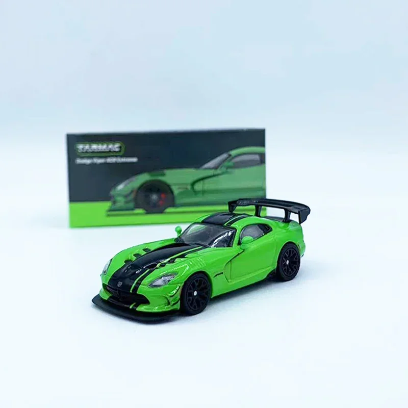 Tarmac Works 1:64 Model Car Dodge Viper ACR Extreme Alloy Sport Vehicle - Green Metallic Collection