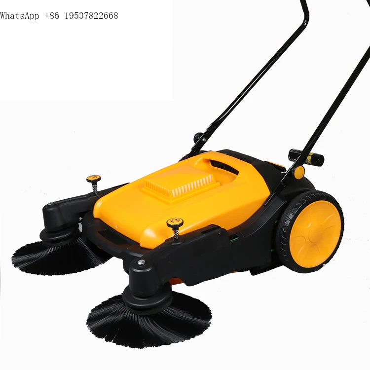 The S480 manual walks behind the 1000mm 55L road sweeper walk-behind sweeper