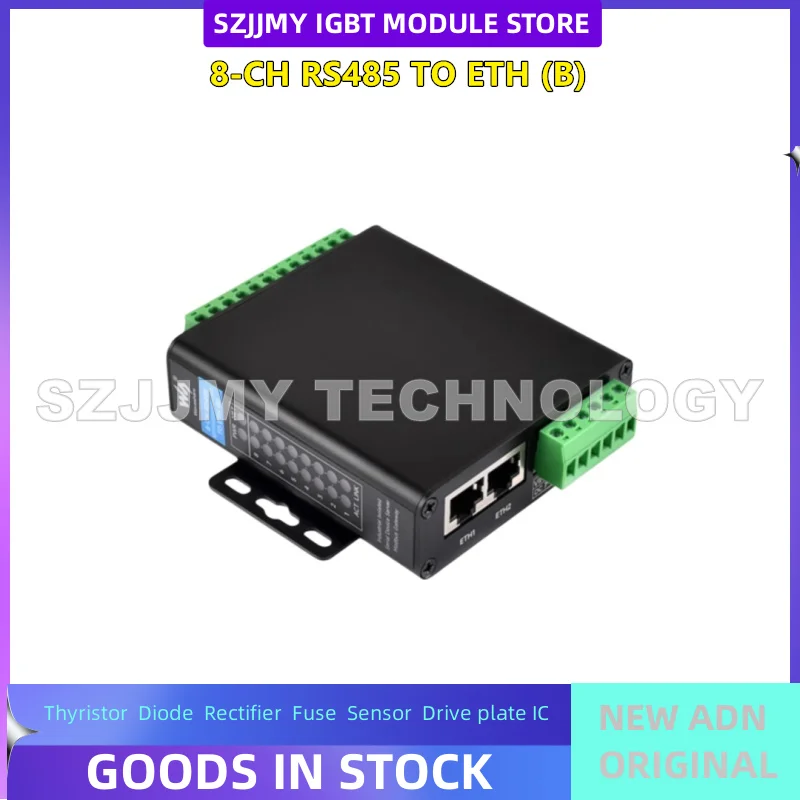 Eight channel RS485 to RJ45 Ethernet serial port server Modbus gateway bidirectional transparent transmission